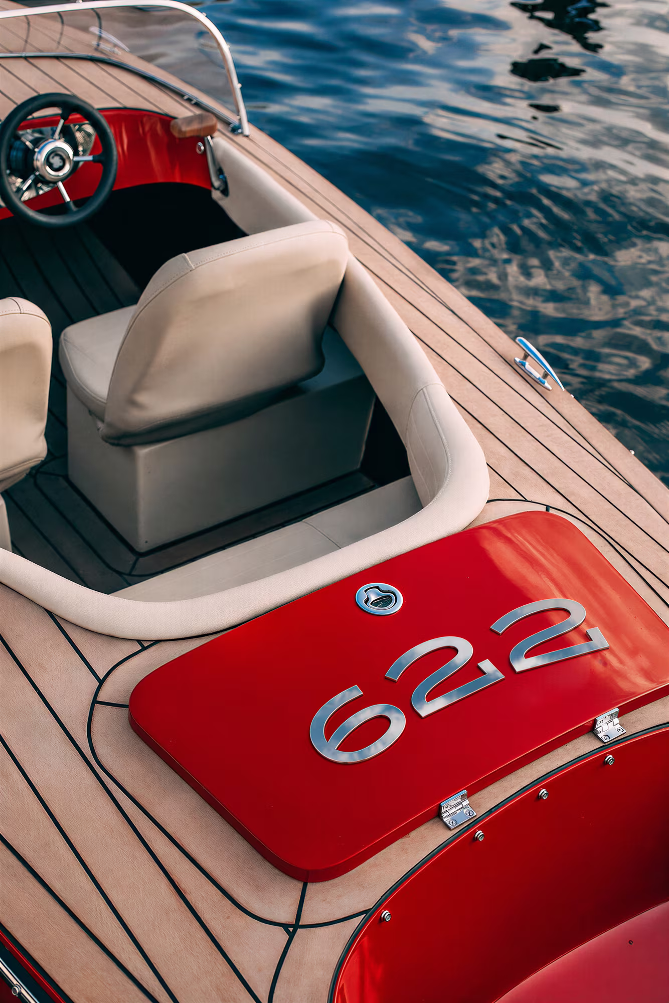 The numerals on the boat’s rear deck