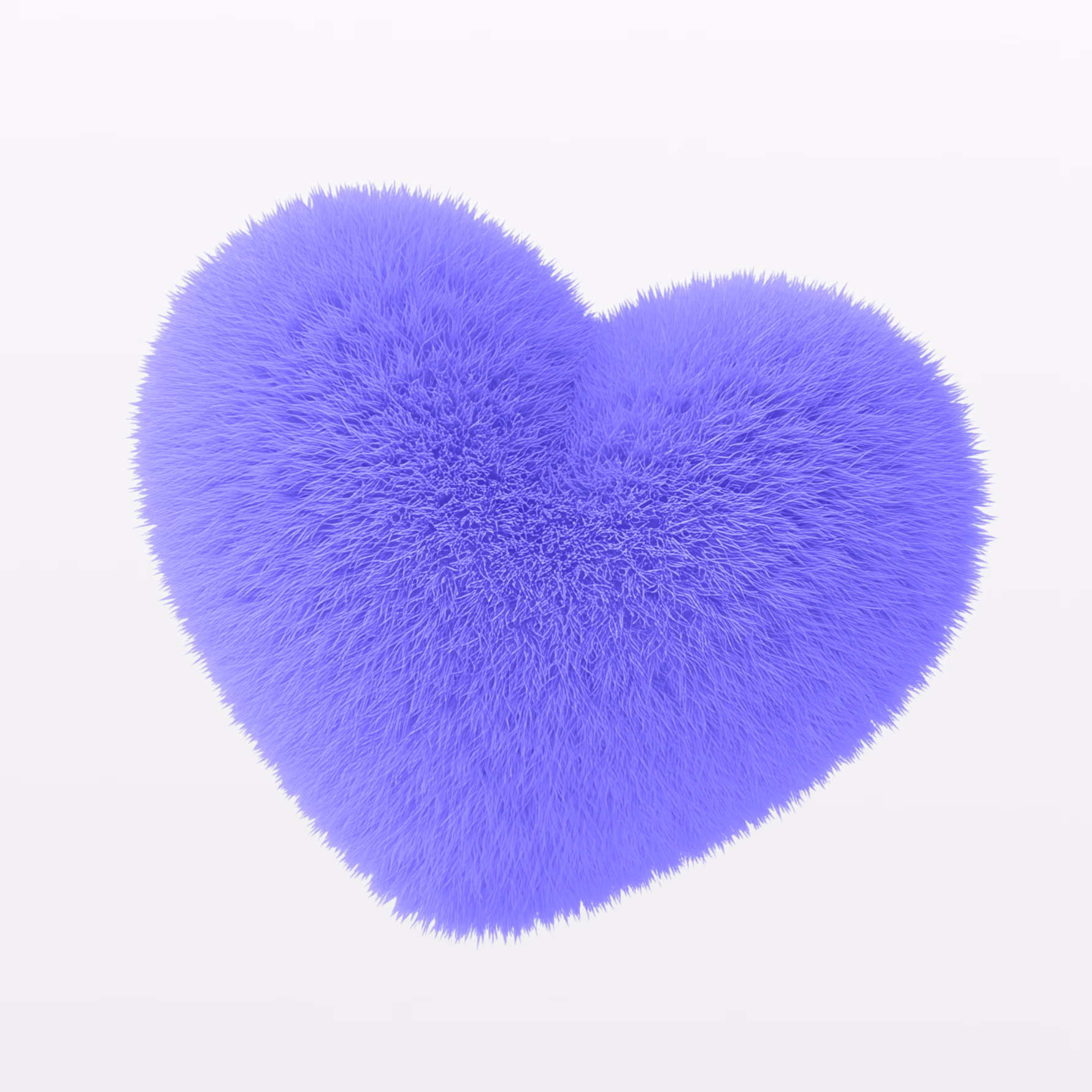 A fluffy heart, one of the supporting elements