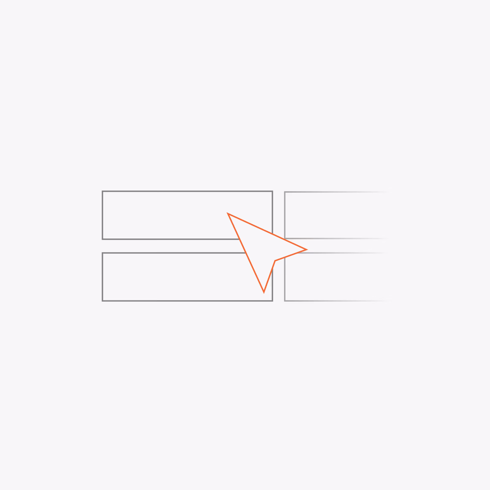 Icon: a cursor pulling a row out of a table